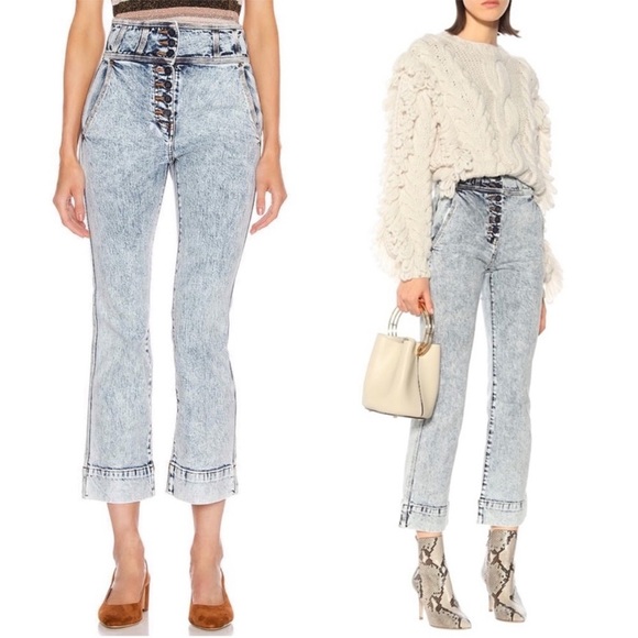 Ulla Johnson High Rise Crop Jeans Size 4 - Picture 1 of 15